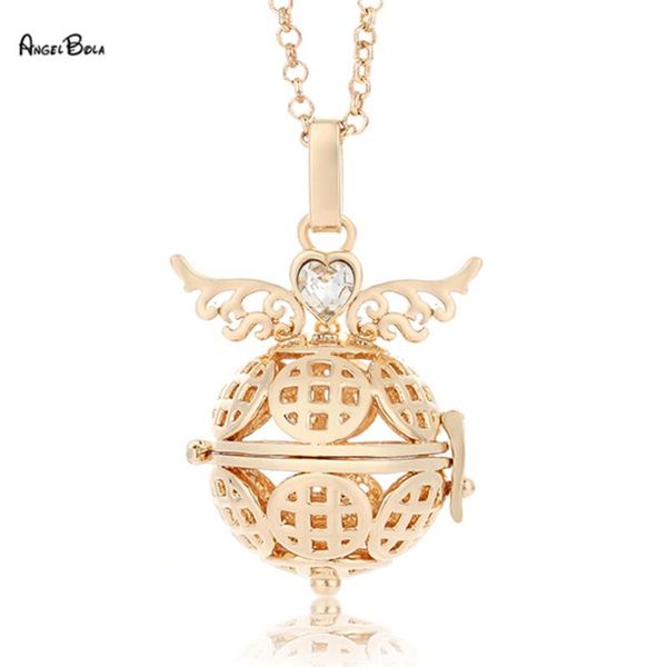 

harmony bola locket open cage pendant for angel caller opal ball floating aroma essential oil diffuser pregnant lockets charms, Silver