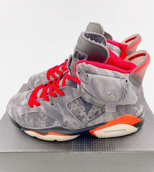 

2020 travis scott 6 basketball shoes men grey camo 6s sports shoes come with box