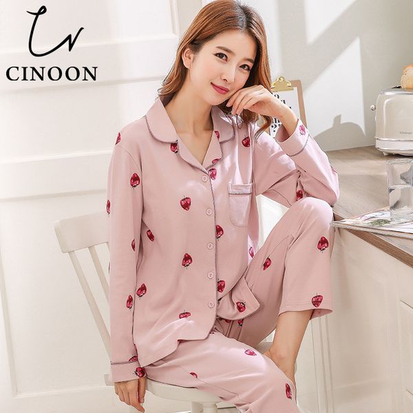 

cinoon pajamas sets cotton home clothes pink sleepwear support wholesale comfortable pajamas suit, Blue;gray
