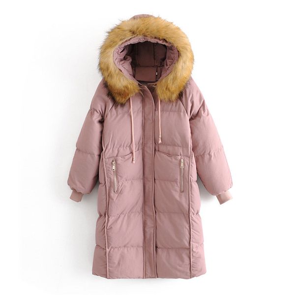 

thicken warm solid hooded long coat women winter zipper lace up casual parkas coats wide waisted long sleeve jacket veste femme, Black