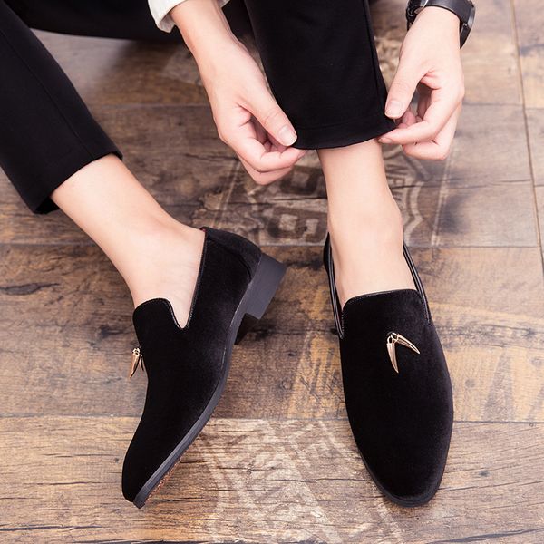 

2019 fashion men's leather shoes high-grade oxford leather casual shoes italy brand big size 47 classic loafer designer autumn cs07, Black