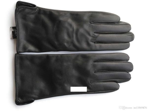

new with brand label and tags women' female' ladies' warm 100% sheepskin genuine leather finger gloves mittens in, Blue;gray