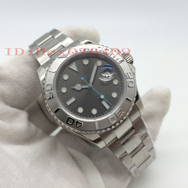 

мужские наручные часы 40мм 268622 серый циферблат cal.2836 движения стали автоматическая роскошь верхнего качества jffactory мужские часы, Slivery;brown