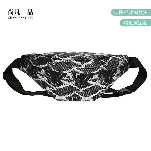 

women's bag new style fashion snakeskin print shoulder chest pack casual wallet
