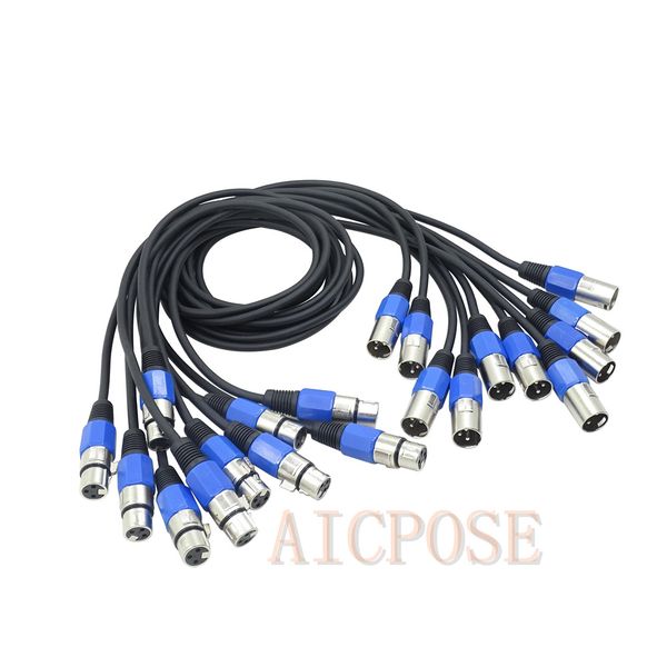 

10pc lot 3 pin dmx ignal line 1m 5m 6m 7m 8m 9m 10m 15m 20m u e for led par dmx cable tage lighting equipment