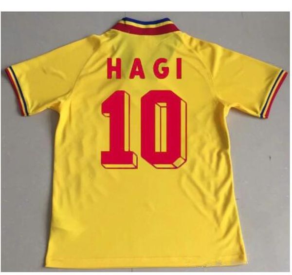 retro 1994 Romania Maglie da calcio 6 CHIRICHES 10 MAXIM Home Red Road Away Maglia gialla Maglia da calcio Uniformi