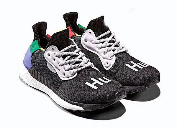 

С Box Human Race Pharrell x Солнечные кроссовки Hu Glide ST pharrell williams Hu trail Кремовое ядро ​​Черные кроссовки Equality Спортивные кроссовки