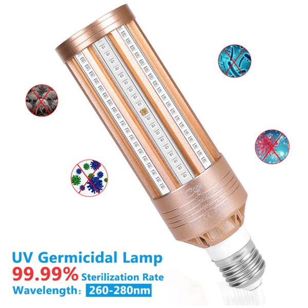 

uv lights, 5 uvc+182 uvb leds germicidal lamp, 260-280nm led sanitizer light bulb e27 85-265v ozone disinfection lamps, covers up to 600sq f