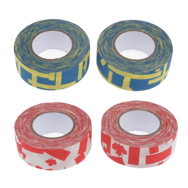 

4 rolls self-adhesive ice hockey tape stick blade grip cover wrap wrapper