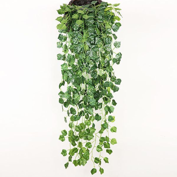 

1pc simulation green rose wall hanging decorative plant rattan vine decorative plastic flower fake flower rattan a