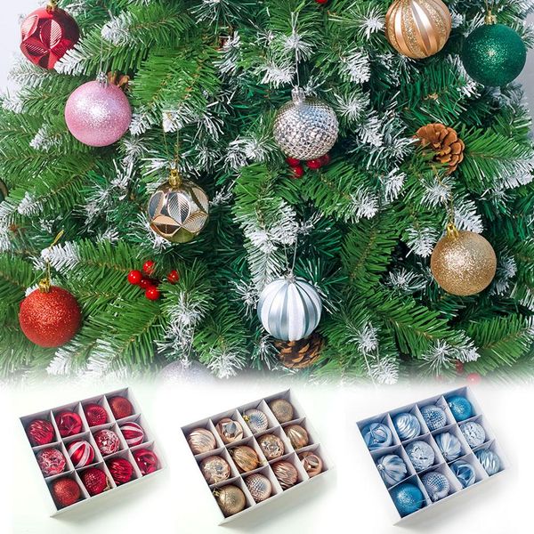

12pcs/lot 60mm christmas tree decor ball bauble xmas party hanging ball ornament decorations for home christmas decorations#h