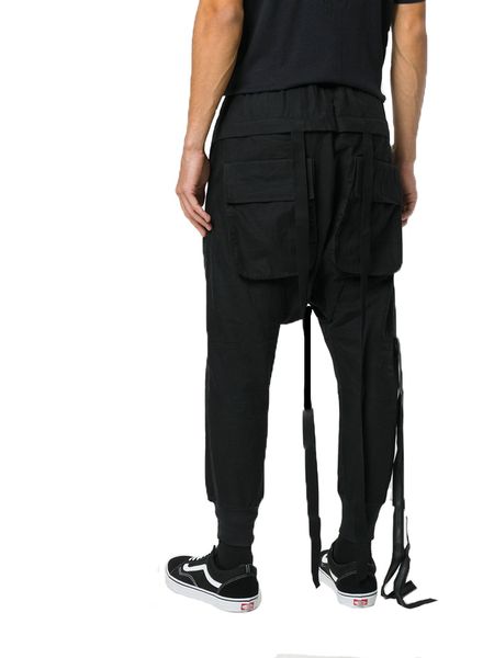

27-44 new 2018 men's clothing hair stylist fashion hip hop overalls binding feet harem pants plus size singer costumes, Black