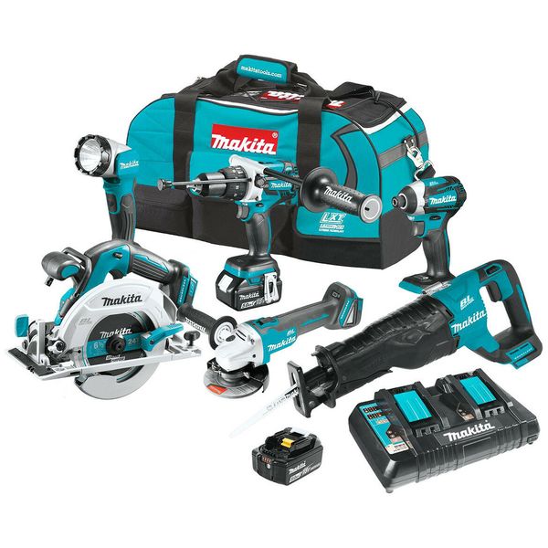 

Makita xt611pt 18 volt 6 tool 5 0ah driver aw grinder combo kit