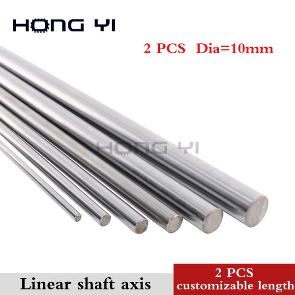

2pcs long diameter d-10mm linear shaft 100mm- 200mm 300mm 400mm 500mm 600mmharden linear rod round shaft chrome plated
