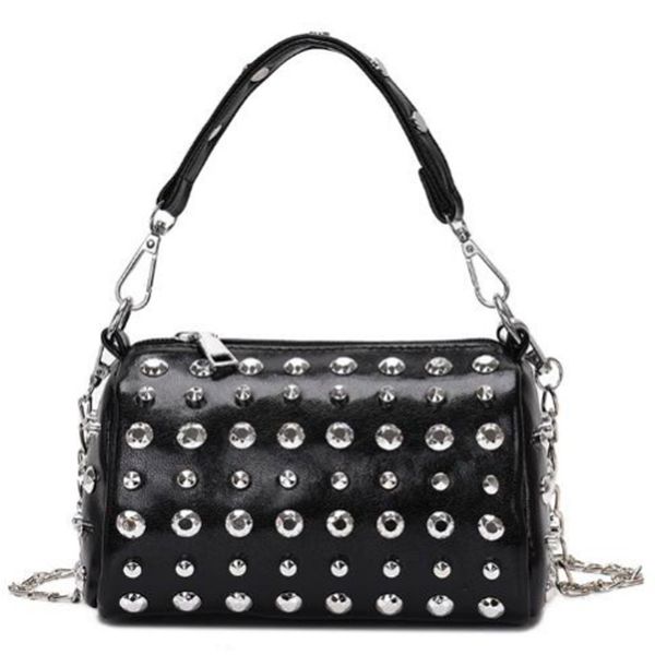 

new fashion handbags trend line multi-rivet ladies shoulder bag wild messenger bag