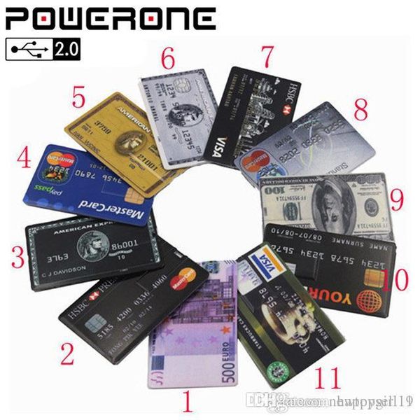 

happy powerone waterproof super slim credit card usb flash drive pen drive 4gb 8gb 16gb 32gb bank card model memory stick