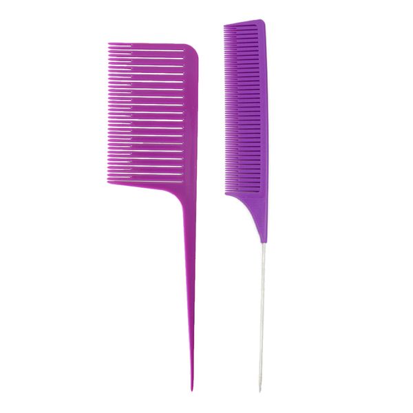 

2pcs -resistant fine&wide weave highlight foiling hair combs brush, Silver