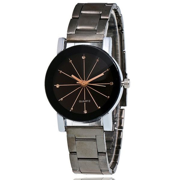 

fashion slim analog quartz watches with steel band casual fashion wrist watches couples simple and elegantzlf-0177, Slivery;brown