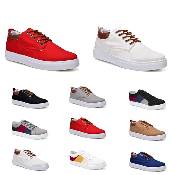 

2020 men shoes no-brand canvas sports casual sneakers white black red grey khaki blue fashion new style shoes size 40-45 item 206