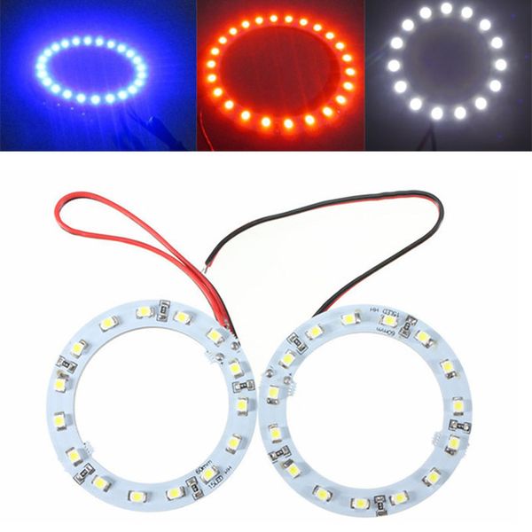 

2 piece car-styling 60mm angel eyes led headlight ring light bulb decorative lamp 3 colors for car auto motorcycle