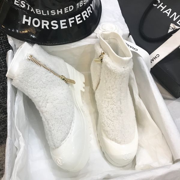 

new luxury women's shoes wool snow boots fashion design brand winter women's boots very warm platform jjdrh, Black