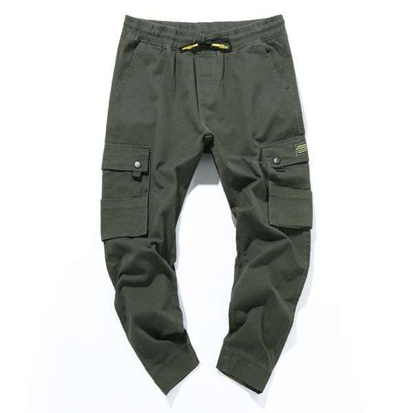 

thin section casual pants men plus size multi-pocket men's trousers oversize pants overalls men's elastic waist oversized jeans, Black