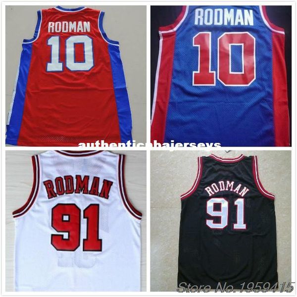 

wholesales rodman #91 basketball jersey blue white,red black retro men's #10 rodman jerseys ncaa college, Black;blue