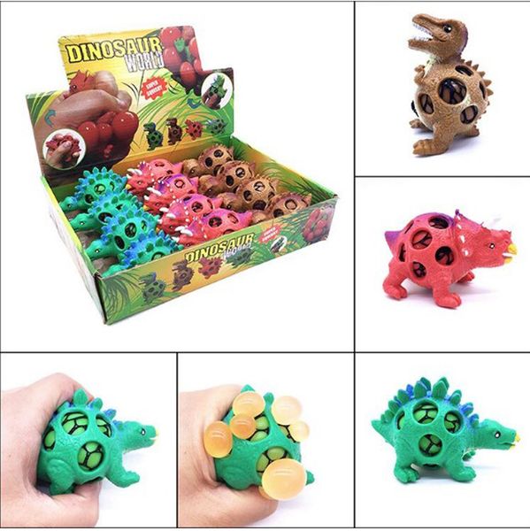 

creative anti stress dinosaur ball novelty fun splat grape venting balls squeeze stresses reliever gags practical jokes toy funny gadgets