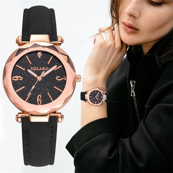 

women's casual quartz leather band new strap watch analog wrist watch 2019 new fashion women watches zegarki damskie 4yl, Slivery;brown