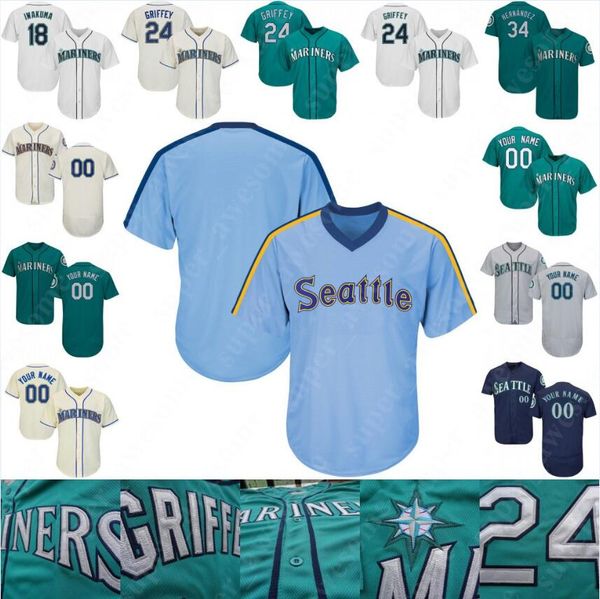 

Seattle Randy Johnson Edgar Martinez Ichiro Suzuki Jay Buhner Alvin Davis Dan Wilson Jamie Moyer Gaylord Perry Williams Mariners Jersey