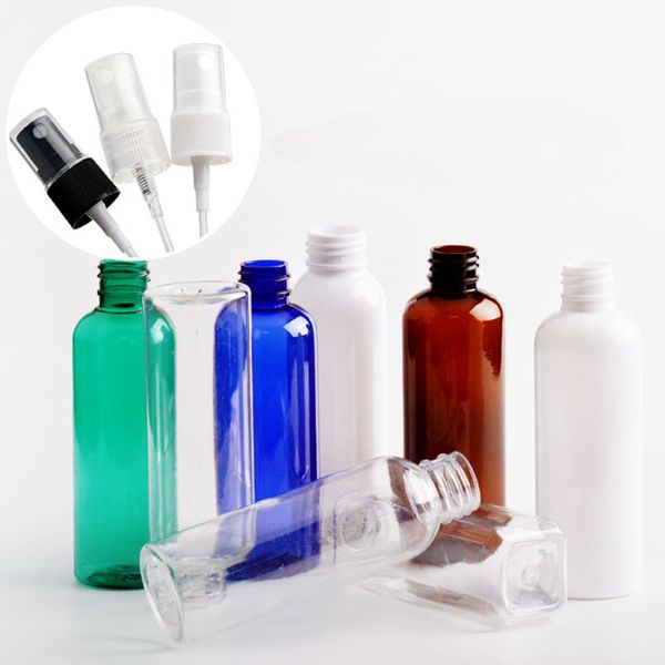 100 ml transparente Sprühflaschen, leer, nachfüllbar, PET-Kunststoff, transparent, Handdesinfektionsmittel, Reisezerstäuber, Parfümflasche, RRA3204