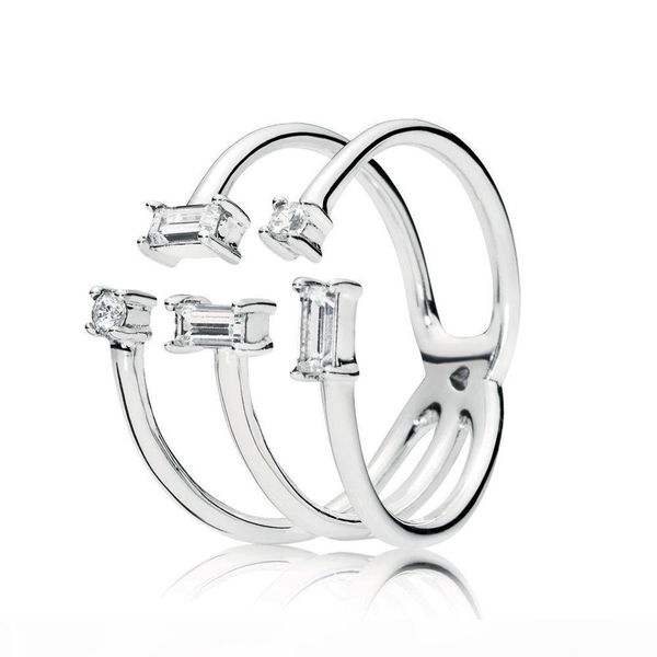 

925 sterling silver shards of sparkle ring with cubic zirconia fit pandora jewelry engagement wedding lovers fashion ring for women