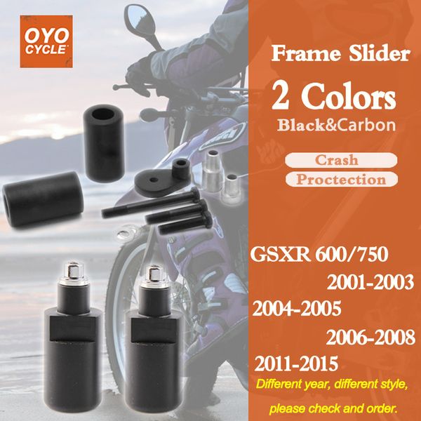

for gsxr600 gsxr750 gsxr gsx-r 600 750 frame slider crash pad falling protection motorcycle parts 2001 2002 2003-2006