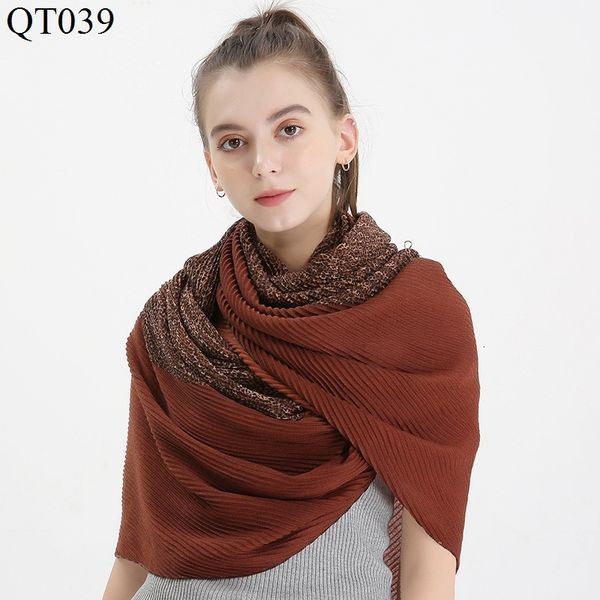 

twill the crushed scarf woman cotton fold gradual change scarf shawl leopard print leopard point keep warm scarf, Blue;gray