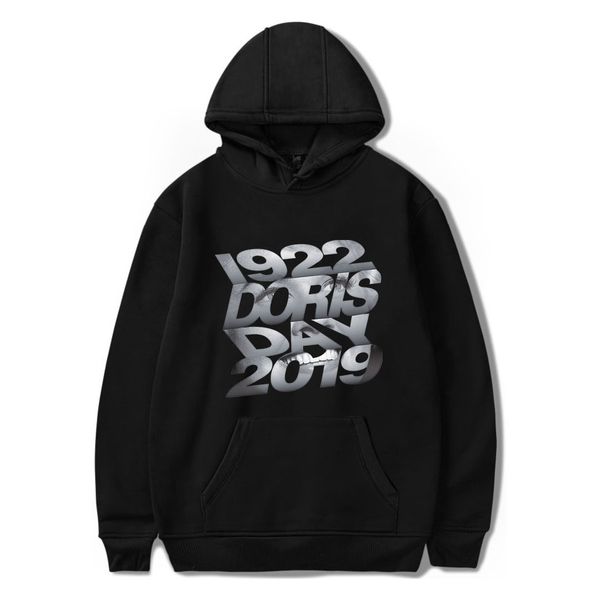

new doris day hoodies men/women singer harajuku trendy doris day famous black fans cool hoodie cotton warm street pullover 4xl