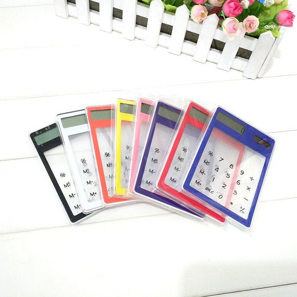 

portable card calculator mini 8 digits multifunction solar energy counter kids student stationery ing