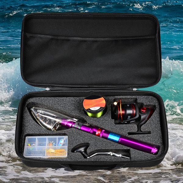 

winter fishing gear combination fishing rod spinning reel bait nylon thread fish bag ice angling accessories suit