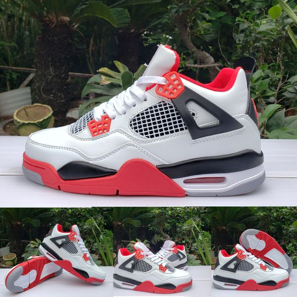 

new arrival 4s white black red men basketball shoes wholesale drop ship