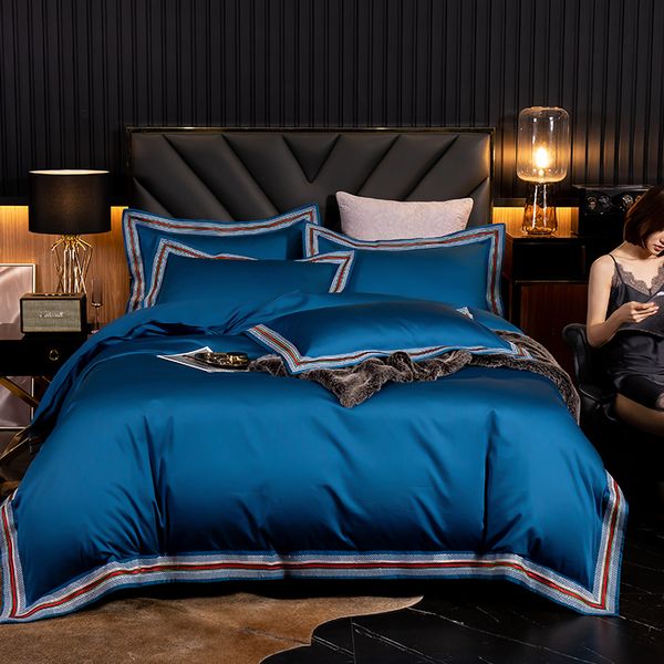 

1000tc египетский хлопок сатин отель пододеяльник шиком пододеяльник постельное белье простынь твин  king size 4шт