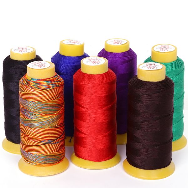 

size 0.25mm/0.5mm/0.75mm/1.2mm 7 colors chinese knot cord thread silk beading thread, for diy stitching thread sewing craft, Black;white