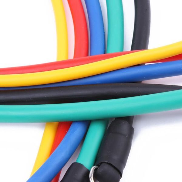 

11pcs/set pull rope fitness exercises resistance bands latex tubes pedal excerciser body training workout elastic yoga band