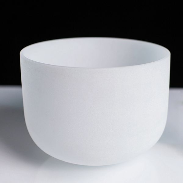 

8inch note perfect sound chakra frosted quartz crystal singing bowl