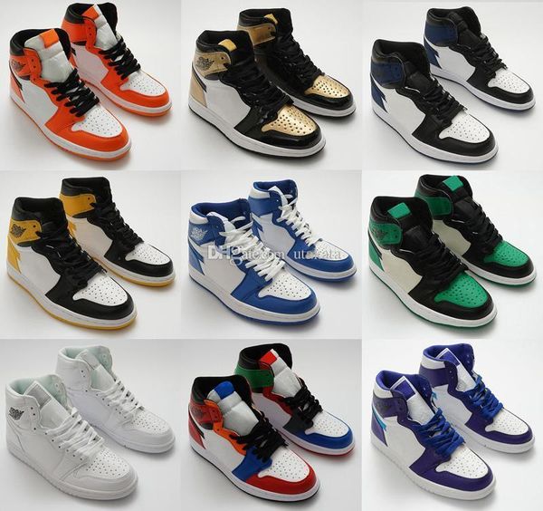 

box with mens 1 og men basketball shoes og sneakers mandarin duck trainers mens sport sneakers shoes size 7-13