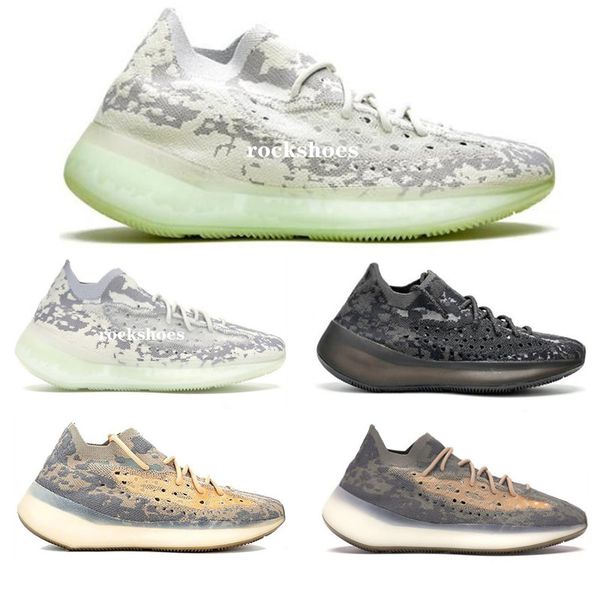 

высокое качество 380 синих оят kanye west кроссовок чужеродных mist 3m светоотражающая дизайнерская обувь тройной черная белые мужские женск