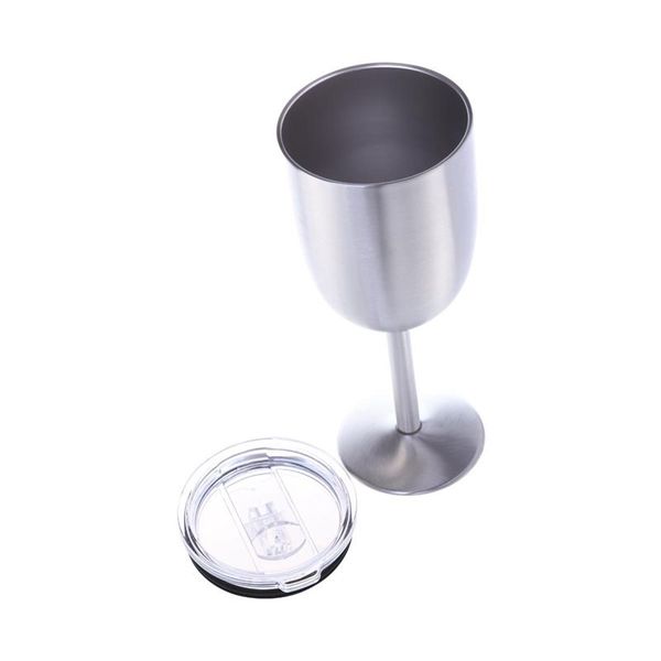

stainless steel wine glasses, 300ml vacuum 304 stainless steel cocktail glass wine goblet glass great for daily, camping & picni other dinne