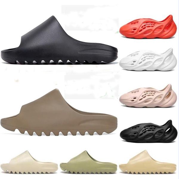 

2020 New Bone Mens luxury Designer Slippers Foam Runner Kanye West Desert Sand Resin Beach Women Men Slides Slipper Sandal Sandals