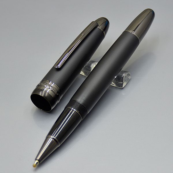 

luxury msk-149 matte black rollerball pen roller ball pen gray or silver clip stationery office school supplies with serial number, Blue;orange