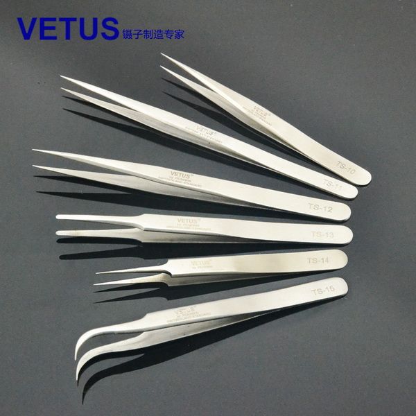 

by dhl or ems 200pcs stainless steel industrial anti-static tweezers watchmaker repair tools excellent quality