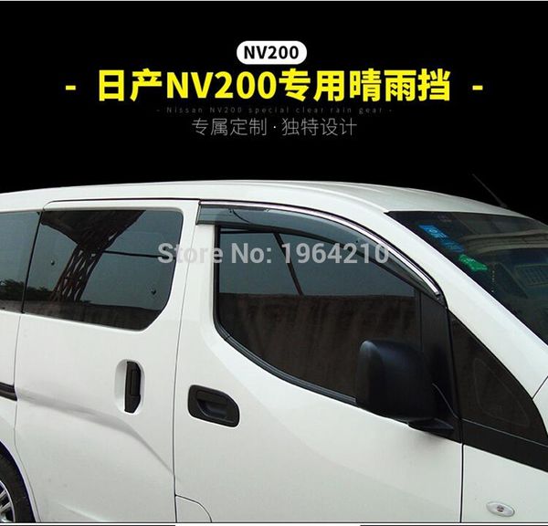 

montford car styling abs plastic window visor awnings vent sun rain guard shield deflector covers for nissan nv200 2010-2018