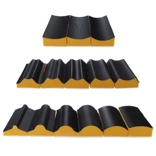 

16pcs/set groove practical sandpaper special shape pad grinding sponge sanding block durable hand abrasive tool base polish